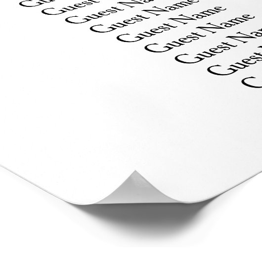 7 Tabel | Elegant modern bruiloft Poster (Hoek)