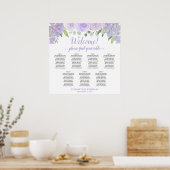 7 Tabel Lavender Floral Wedding Seating Chart Poster (Keuken)