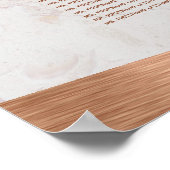 7 Tafel Koper Stoelen Plattegrond Huwelijk Marmer  Poster (Hoek)