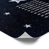 7 Tafel Sky Stars Hemels Huwelijks zitplaatsenkaar Poster (Hoek)