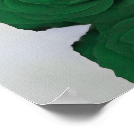 7 Tafel Smaragd Groen Roos Trouwstoelkaart Poster (Hoek)