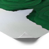 7 Tafel Smaragd Groen Roos Trouwstoelkaart Poster (Hoek)