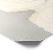 7 Tafel Wit Rose Elegant Bruiloft Zittafel Grafiek Poster (Hoek)