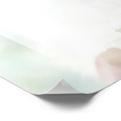 7 Tafelroze rozen weduwenkaart Poster (Hoek)