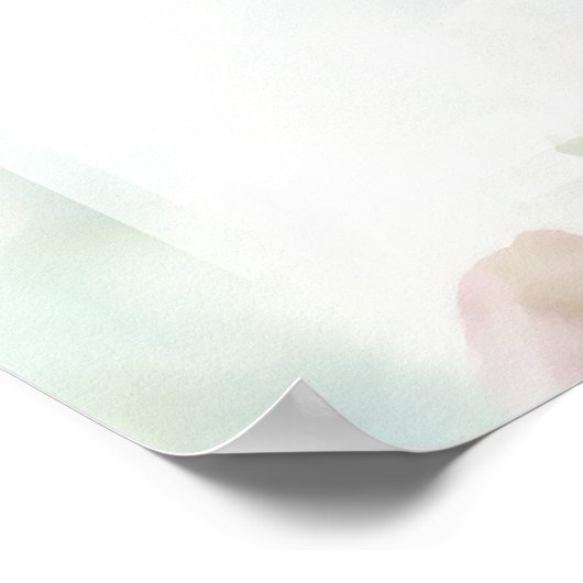 7 Tafelroze rozen weduwenkaart Poster (Hoek)