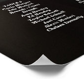 7 tafels elegante foto bruiloft zitgrafiek poster (Hoek)