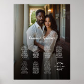 7 tafels elegante foto bruiloft zitgrafiek poster (Voorkant)