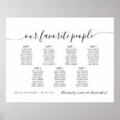 7 Tafels Modern Onze favoriete Mensen Zitgrafiek Poster (Voorkant)