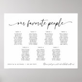 7 Tafels Onze favoriete Mensen Zitschema Plan Poster (Voorkant)