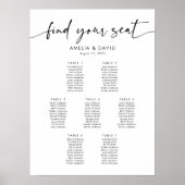 7 Tafels Vind Je Plaats Zitplaats Grafiek Poster (Voorkant)