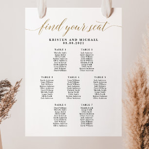 7 Tafels Vind Je Plaats Zitplaats Grafiek  Poster