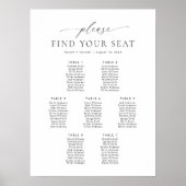 7 Tafels Vind uw Zitplaatskaart Poster (Voorkant)