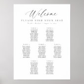 7 Tafels Welkom Zitplaats Chart Poster (Voorkant)