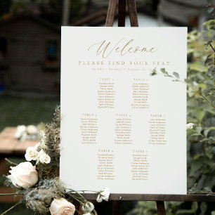 7 Tafels Welkom Zitplaats Chart Poster
