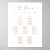 7 Tafels Welkom Zitplaatskaart Poster (Voorkant)