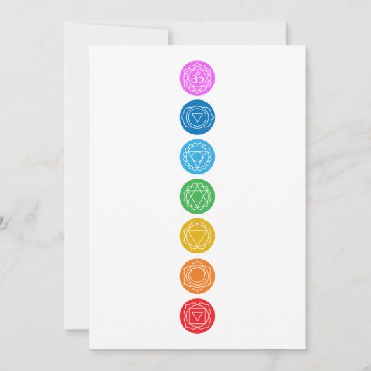 7 Uitnodiging voor Chakras (Voorkant)
