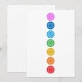 7 Uitnodiging voor Chakras (Voorkant / Achterkant)