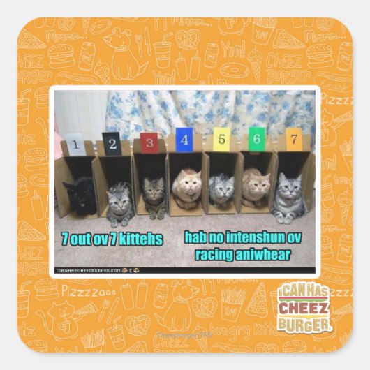 7 van de 7 keukens van ov vierkante sticker (Voorkant)