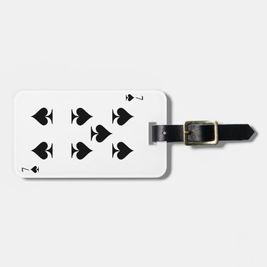 7 van schoppen bagagelabel (Voorkant horizontaal)