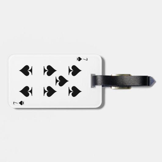 7 van schoppen bagagelabel (Achterkant horizontaal)