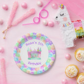 7"Waterverf Bounce House Verjaardagspapier Bord (Feest)