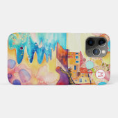 *~* 7 Waterverf Zee strand parasol zand Case-Mate iPhone Case (Achterkant (horizontaal))