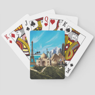 7 wonderen voor reiscollage speelkaarten