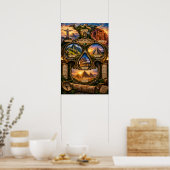 7 Wonders Schedel Artprint | Staat van Geest Poster (Keuken)