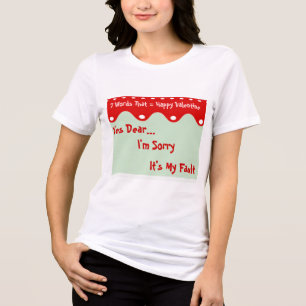 7 woorden die = vrolijke Valentijn Tri-Blend Shirt