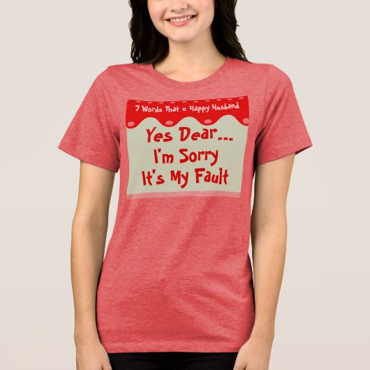 7 woorden voor een lang en gelukkig huwelijk geluk Tri-Blend shirt (Voorkant)