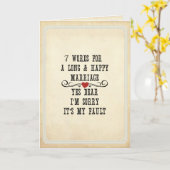 7 woorden voor een lang en gelukkig huwelijk kaart (Gele Bloem)