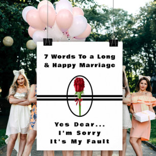 7 woorden voor een lang en gelukkig huwelijk - Pos Poster