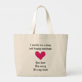 7 woorden voor een lang huwelijk grote tote bag (Achterkant)