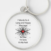 7 woorden voor een lang huwelijk sleutelhanger (Voorkant)