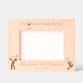 7 "x5" Foto Golf Thema Geniet van Pensioen Naam Da Gegraveerde Lijstjes (Voorkant)