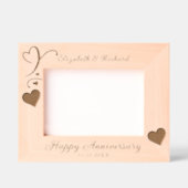 7 "x5" Foto Happy Jubileum Namen Date Hearts Gegraveerde Lijstjes (Voorkant)