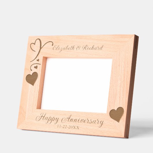 7 "x5" Foto Happy Jubileum Namen Date Hearts Gegraveerde Lijstjes (Links)