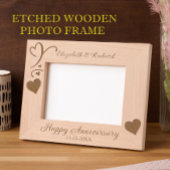 7 "x5" Foto Happy Jubileum Namen Date Hearts Gegraveerde Lijstjes