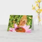 7 x5-inch gevouwen kaart || Butterfly Ask Nicely (Gele Bloem)