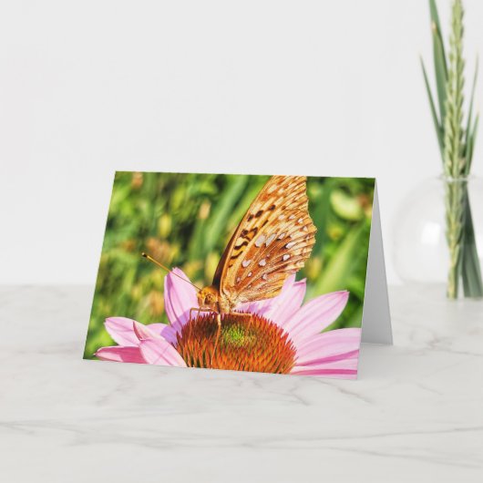 7 x5-inch gevouwen kaart || Butterfly Ask Nicely (Voorkant)