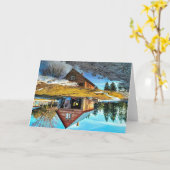 7 x5-inch gevouwen kaart | | Garage Puddle Reflect (Gele Bloem)