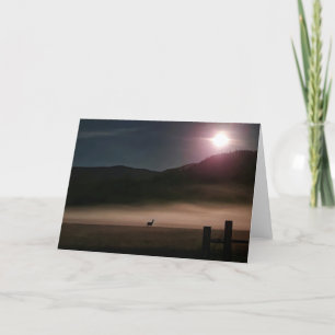 7 x5-inch gevouwen kaart    Moon Deer