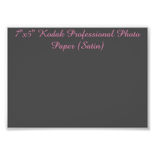 7 x5-inch Kodak Professional-fotopapier (Satin) Foto Afdruk (Voorkant)