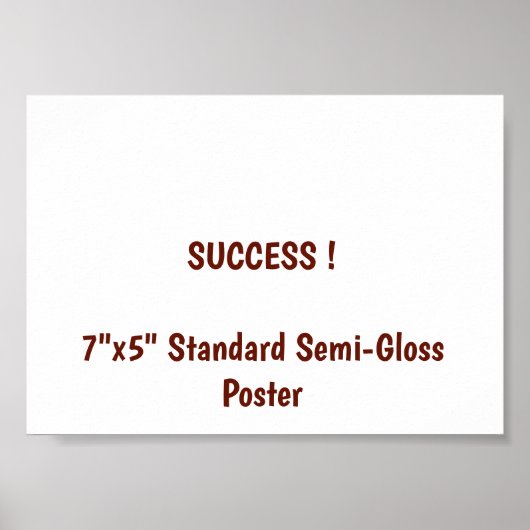 7"x5" Standaard Halfglans Poster (Voorkant)