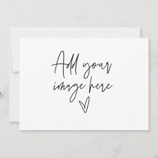 7 x 5 Aangepaste Trouw Uitnodiging Vakantie Foto K (Voorkant)