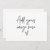 7 x 5 Aangepaste Trouw Uitnodiging Vakantie Foto K (Voorkant / Achterkant)