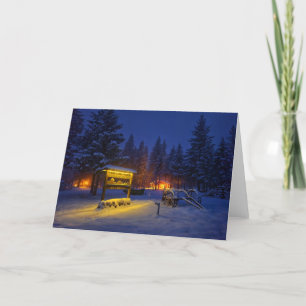 7 x 5 inch gevouwen kaart B&B-nachtscène