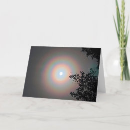 7 x 5 inch gevouwen Kaart | | Winter Moon Halo