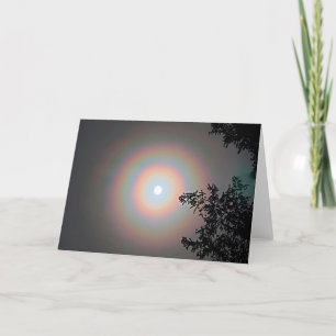 7 x 5 inch gevouwen Kaart     Winter Moon Halo