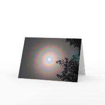 7 x 5 inch gevouwen Kaart | | Winter Moon Halo